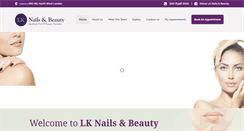 Desktop Screenshot of lknails.co.uk